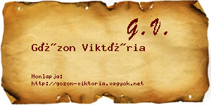 Gózon Viktória névjegykártya